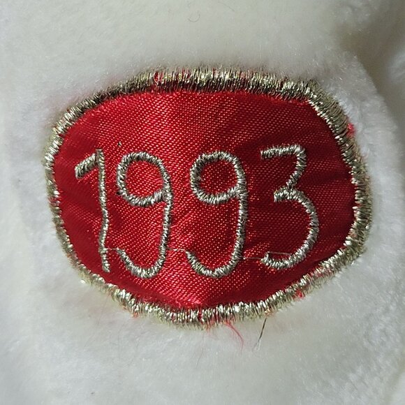 Vintage 90s Christmas Red Nosed Reindeer 24 inch Plush Red Sweater Holiday Toy - Picture 3 of 7